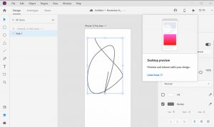 Adobe XD Desktop preview