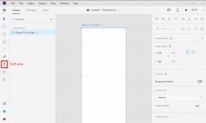 Adobe XD Text area