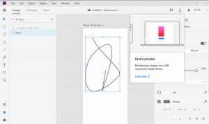 Adobe XD device preview