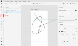 Adobe XD triangle