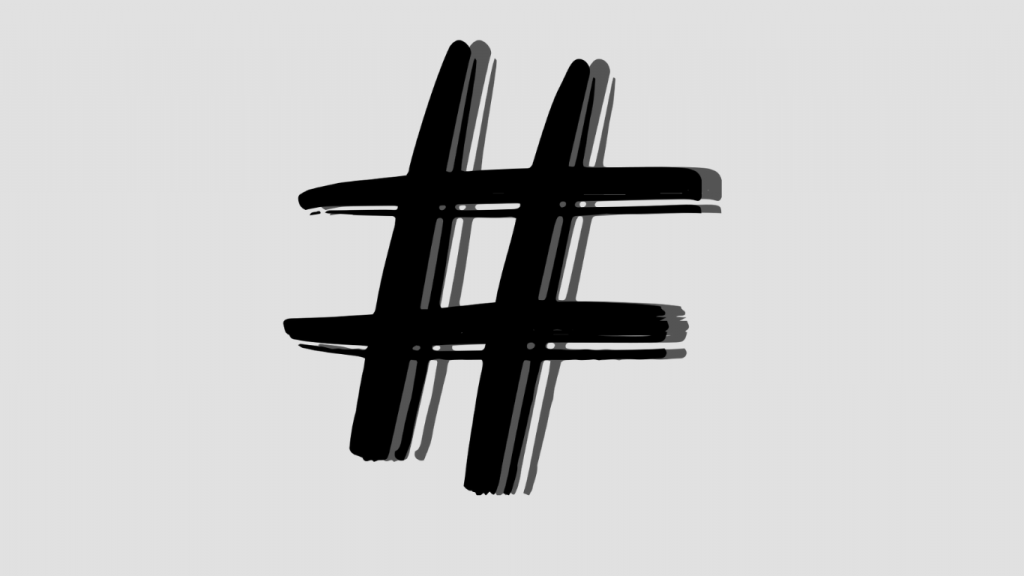 Trendy popular hashtags